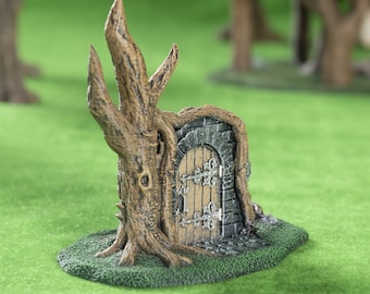 Porta stampata in 3D nell'albero per D&D, Dungeons and Dragons Pathfinder RPG da tavolo Wargaming
