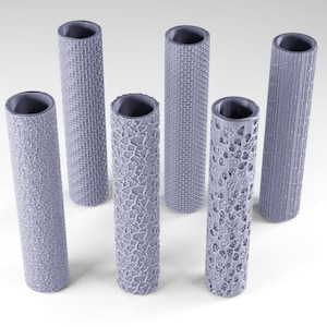 Textured Rollers Collection For Clay/Foams, DND Terrain Building, 28mm 32mm Terrain, Dungeons and Dragons | Tabletop RPG | Pathfider