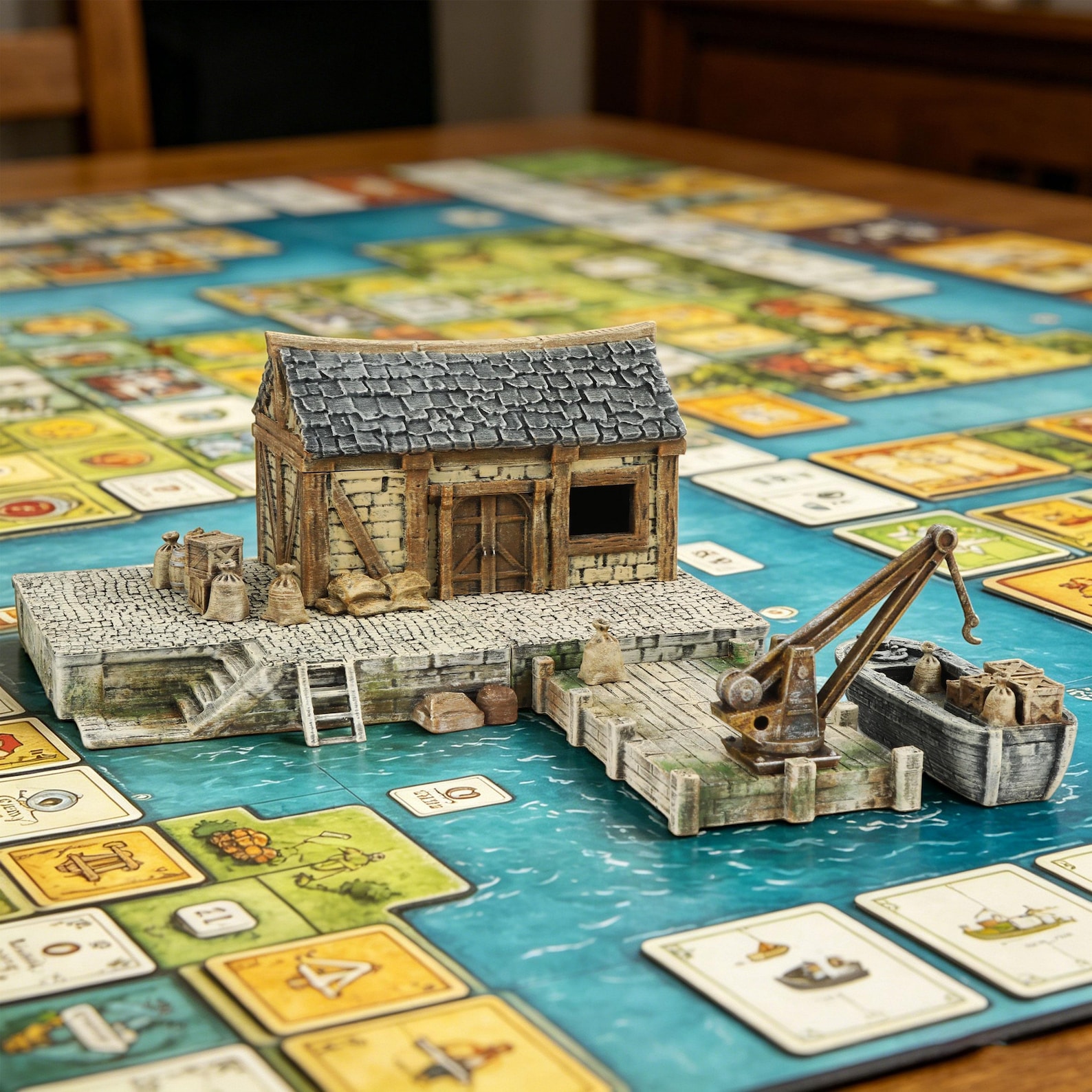 Hand-painted DND Dock Warehouse Terrain Set | Fantasy Miniature ...