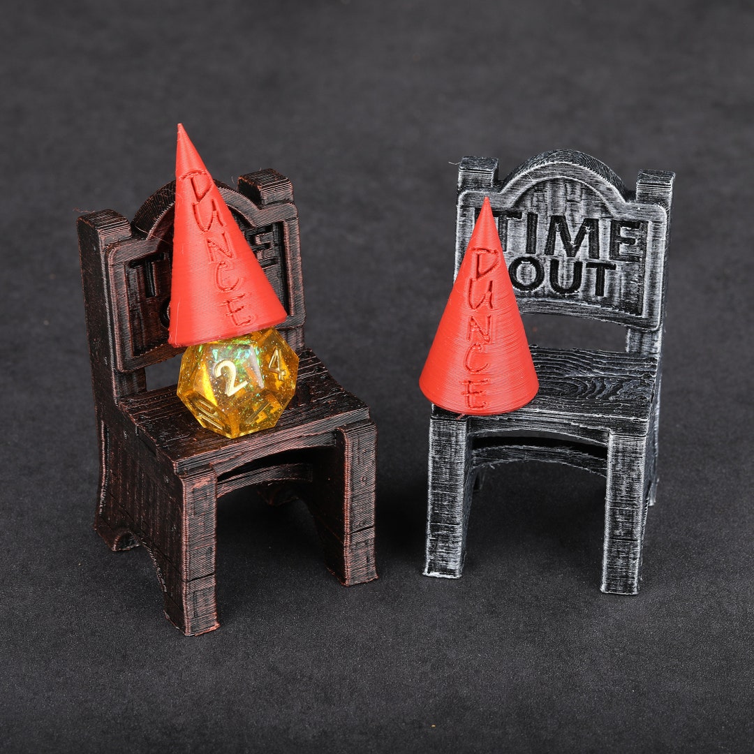 DND Dice Jail DND Accessories Dice Chair Chair of Shame Time Out Chair for Tabletop Role Playing