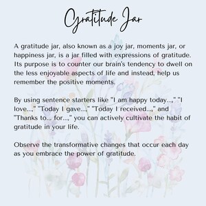 Printable Gratitude Jar - Mindfulness & Manifestation Practice, Instant ...