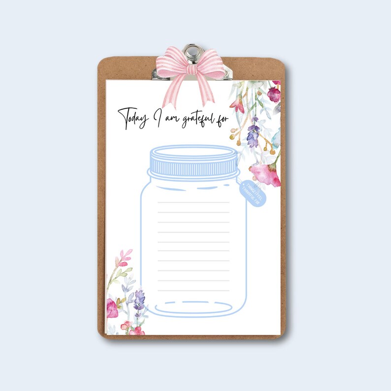 Printable Gratitude Jar - Mindfulness & Manifestation Practice, Instant ...