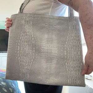 Crocodile Print Tote Bag
