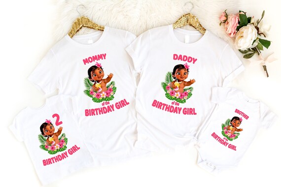 moana birthday girl camisas a juego para cumpleaños España