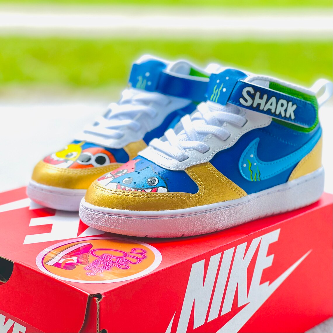 Baby Shark Custom Hightop Air Force 1s Etsy UK