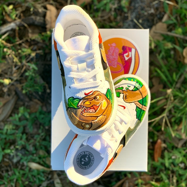 Dinosaur Custom Air Force 1s - Etsy