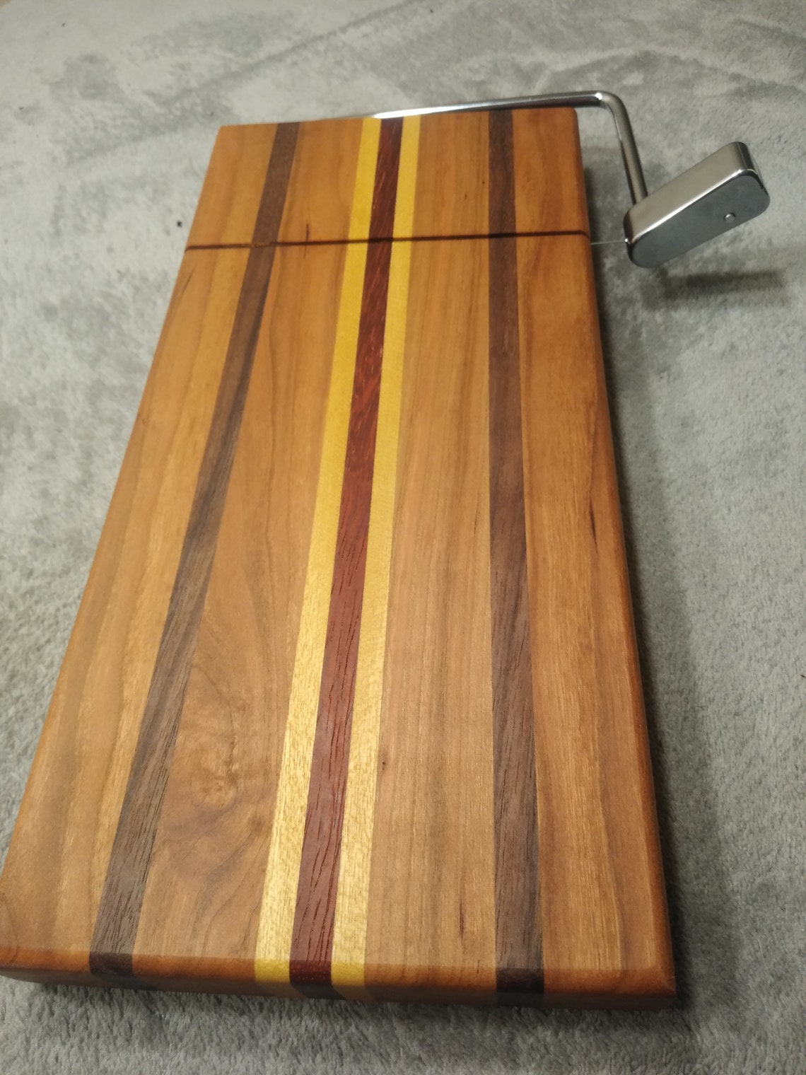 Awesome handmade wood Cheese cutting board with wire arm Etsy