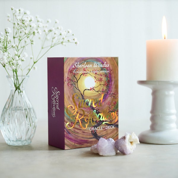 Sacred Reflections Oracle Deck Indie Oracle Deck Cartes Tarot Oracle Deck Gilded Edge Oracle Guidebook Oracle Reading Divinity Cards Oracle