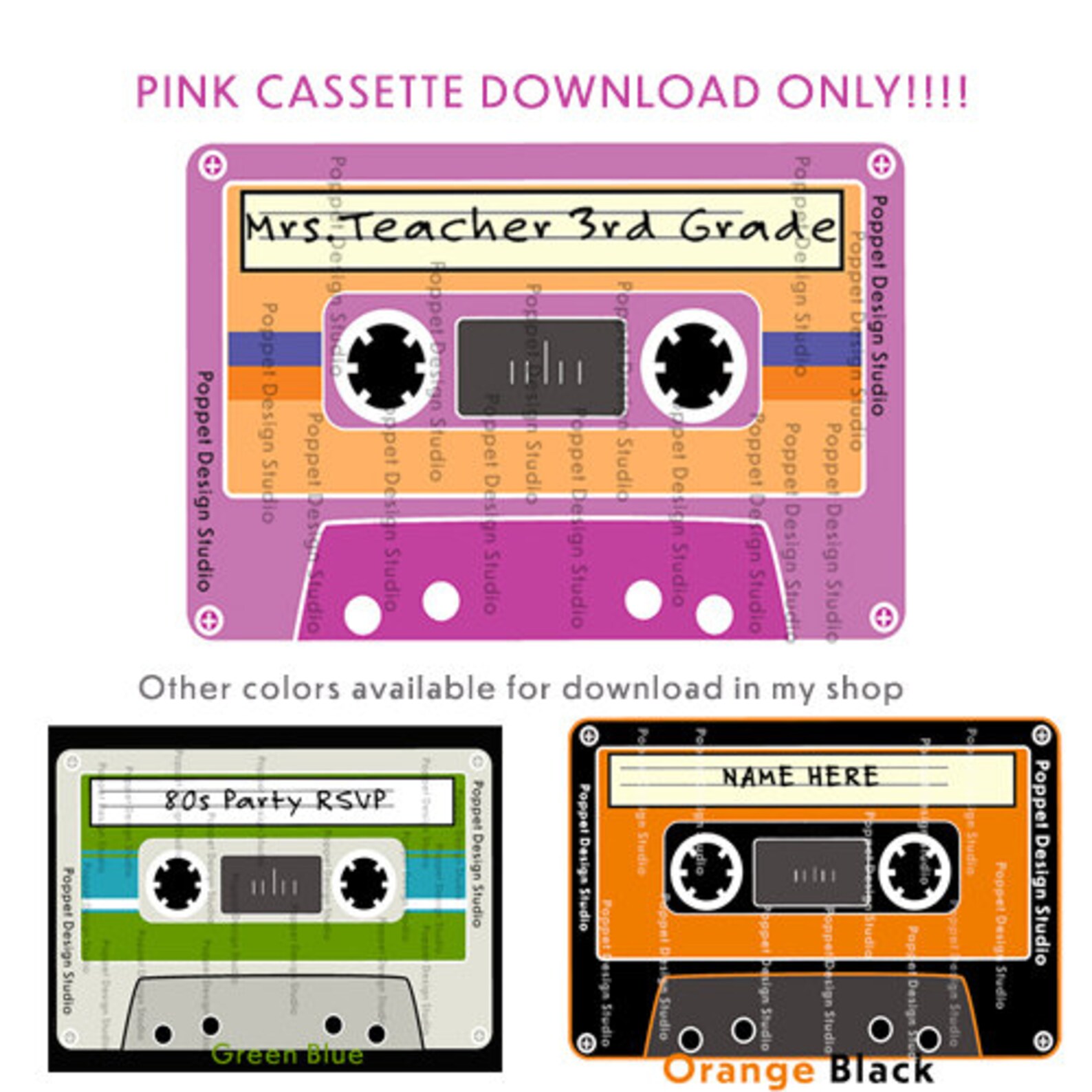 Cassette Tape download printable clip art for your arts and | Etsy