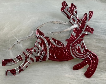 Recycled  Aluminum Can Ornament - Dr Pepper - Reindeer, Ornament and Christmas Tree Shapes
