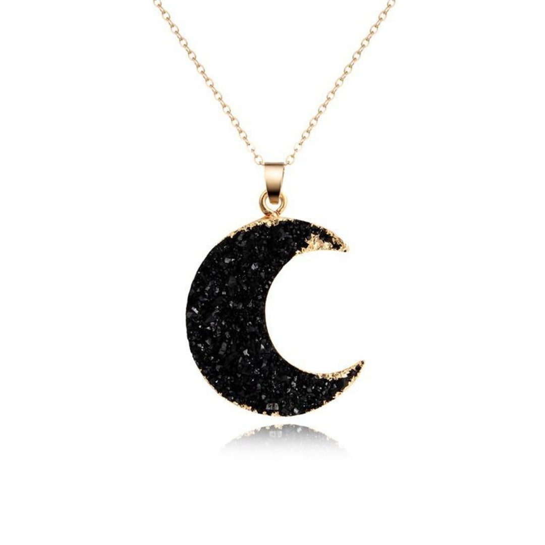 Crescent Moon Pendant – Negru Jewelry - Shop Gold Jewelry Online