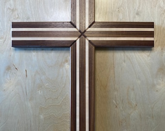 Wooden Cross Walnut 24”