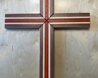 Wooden Cross Exotic African Padauk 24”