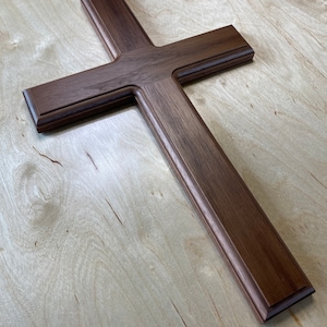 Wooden Cross Walnut 16”
