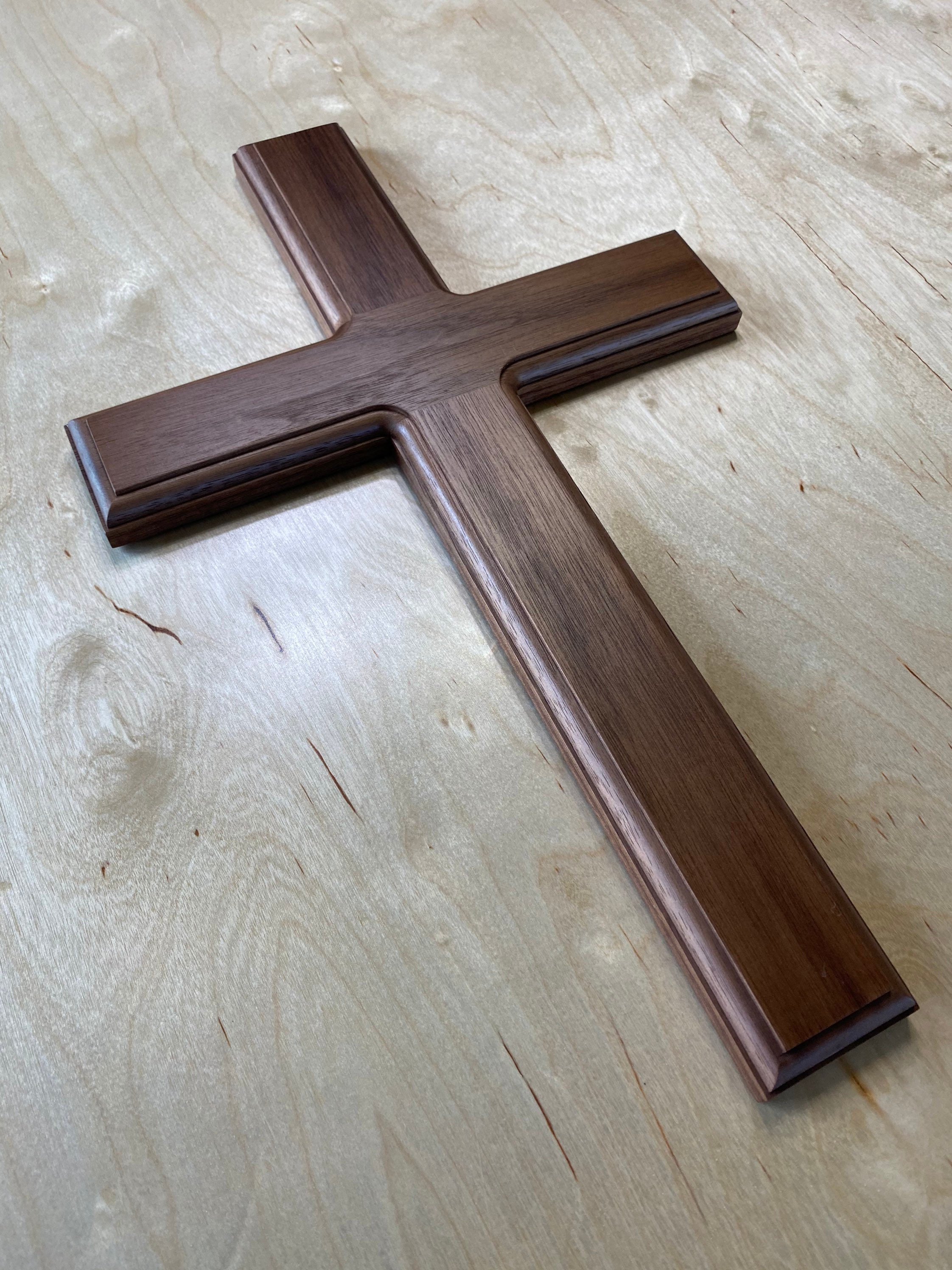 Wooden Cross Walnut 16”
