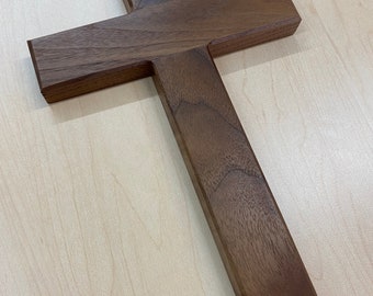 Wooden Cross Walnut 12” Medium