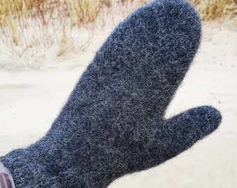 Unisex Wollhandschuhe | Handgemachte Handschuhe | Hand gestrickte Handschuhe | Fäustlinge | Dicke Gestrickte Handschuhe