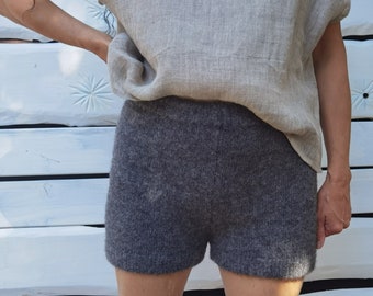 Handgemaakte warme wollen shorts | Schapenwol