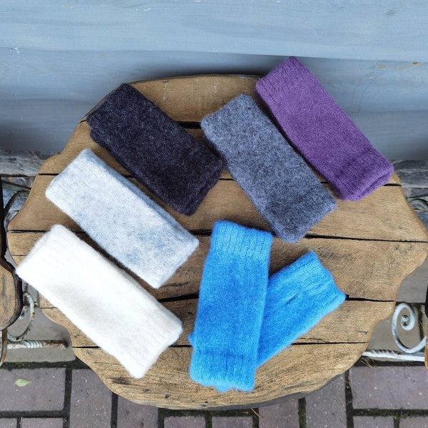 Unisex Wool Wrist Warmers | Winter Warm Mittens | Pure Wool