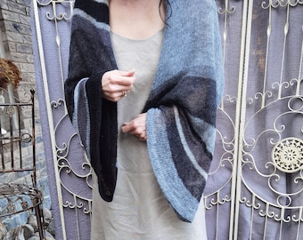 Kimono sleeves | Wool cardigan | Oversized cardigan | Wide sleeves | Long sleeves | Wool sweater | Mohair sweater | Hand knit | Handmade