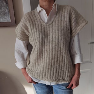 Wool vest | Handmade knitted vest | Elegant vest | Sweater Vest for Women | Sweater Vest | Knit vest | Off white vest | Handmade
