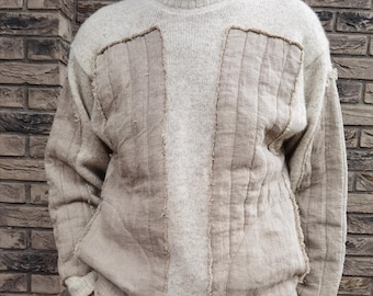 Handmade Wool Linen Sweater | Organic Knit Pullover