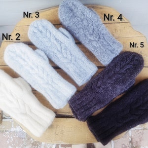 Woolen gloves with braid | Handmade knitted gloves | warm gloves | natural organic woolen gloves