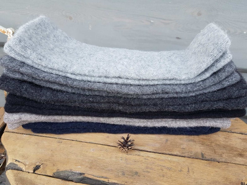 Chauffe-jambes unisexes Chauffe-jambes en laine tricotée faits à la main Au-dessus du genou image 9