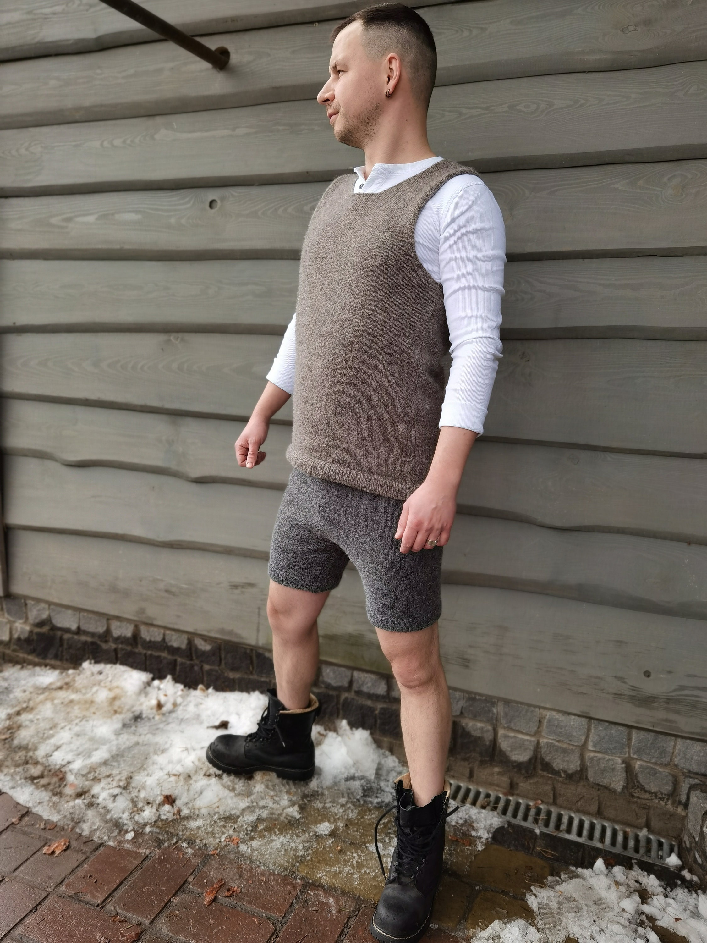 Wool men shorts Merino wool shorts Hand knitted shorts Etsy