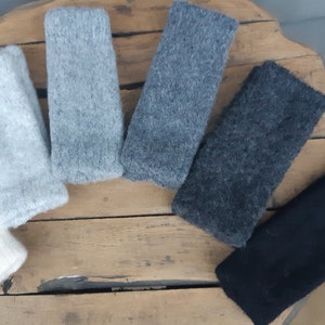 Unisex Wool Wrist Warmers Winter Warm Mittens Pure Wool image 7