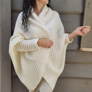 Wool cardigan | Designer Warm Womens Cardigan | Long cardigan | Merino wool sweater | Knitted cardigan | Loose fit cardigan | Wool sweater