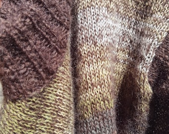 Autumn Shades Wool Sweater |  Handmade Light Winter Pullover