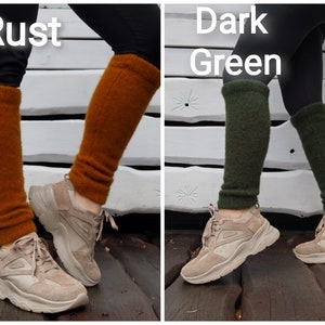Wool Leg Warmers Handmade Unisex leg warmers image 8