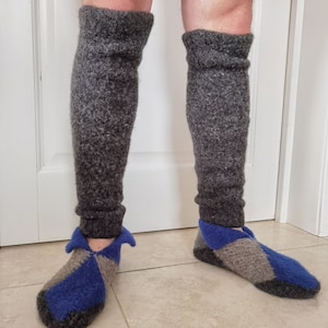 Chauffe-jambes en laine faits à la main Chauffe-jambes unisexe image 7