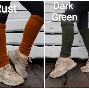 Handmade Wool Leg Warmers | Knitted Unisex Warmers image 6