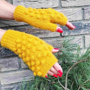 Wool Mittens  | Wrist warmers | Gift for her | Handmade
