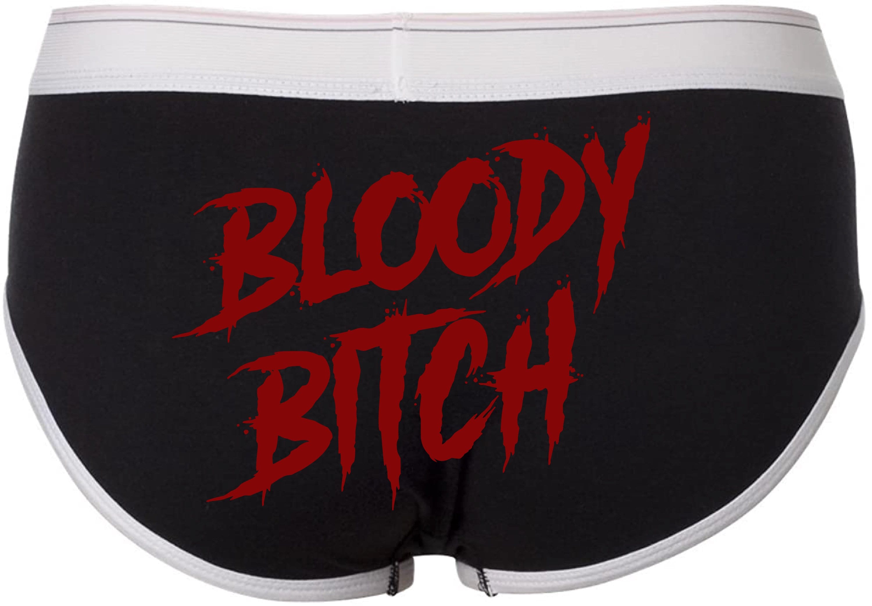 Bloody Bitch Scream Queen Underwear Horror Chick Boycut Boyfriend Style  Panties Spooky Goth 
