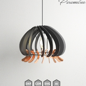 Parametric Octa Lamp: CNC Laser Cut SVG DXF Template (Digital Download)