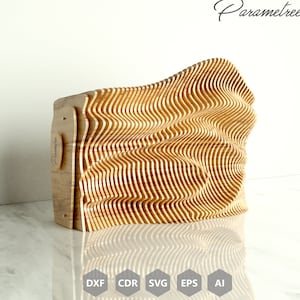 Parametric Counter Waft-01 Design for Office and interiors Digital download DXF files vector template, wooden furniture, CNC & Laser cutting