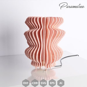 Parametric Design Table Lamp Floor Lamp dxf files svg template for home decor/ office interior etc