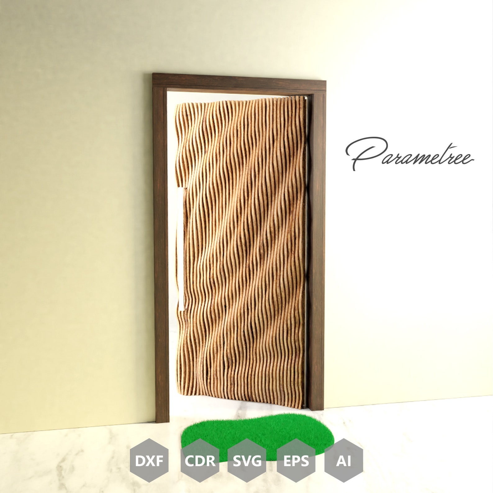 Parametric Door-01, Parametric Wood Door, CNC Files, DXF Files Digital ...