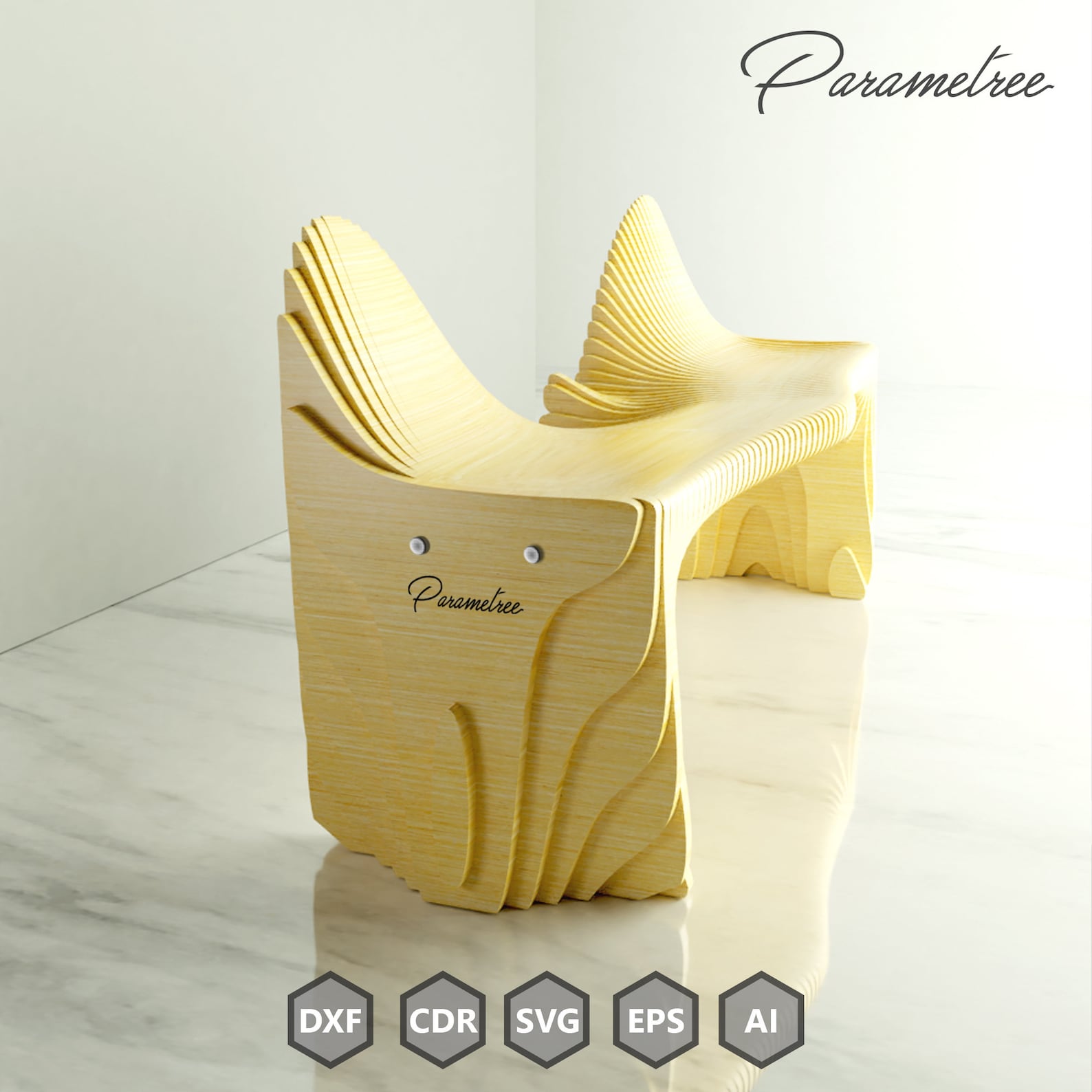 Parametric Bench 02 Design: Digital Download DXF Vector Template - Etsy