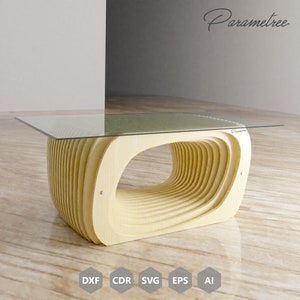 Parametric Coffee Table CNC DXF Files: Laser Cut Vector (Digital Download)