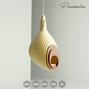 Parametric Birdhouse SVG Template: CNC Laser Cut Design (Digital Download)