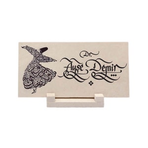 Pierre naturelle personnalisée avec écriture manuscrite de calligraphie