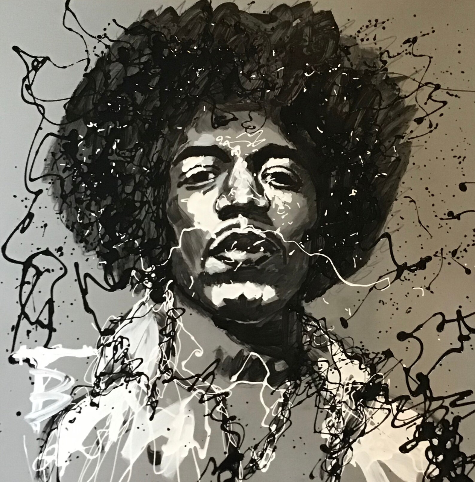 Wall Decor Jimi Hendrix canvas print Etsy