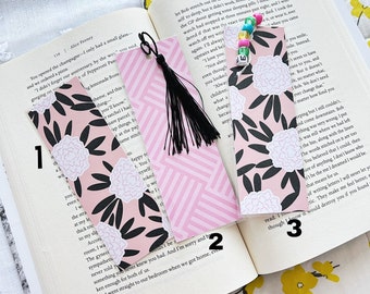 Pink Peony Bookmark