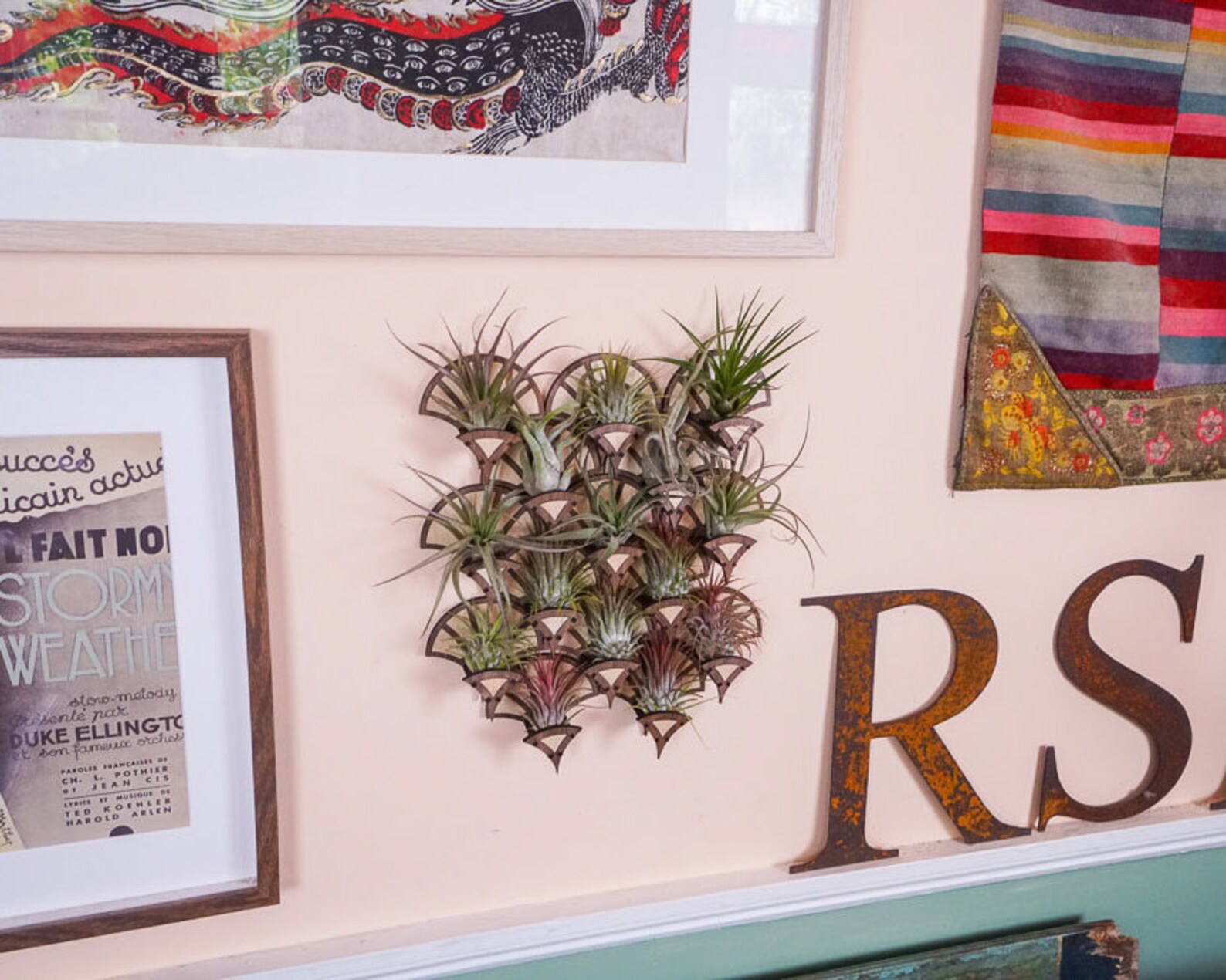 Living Wall Air Plant Holders Geometric, Interlocking and 6