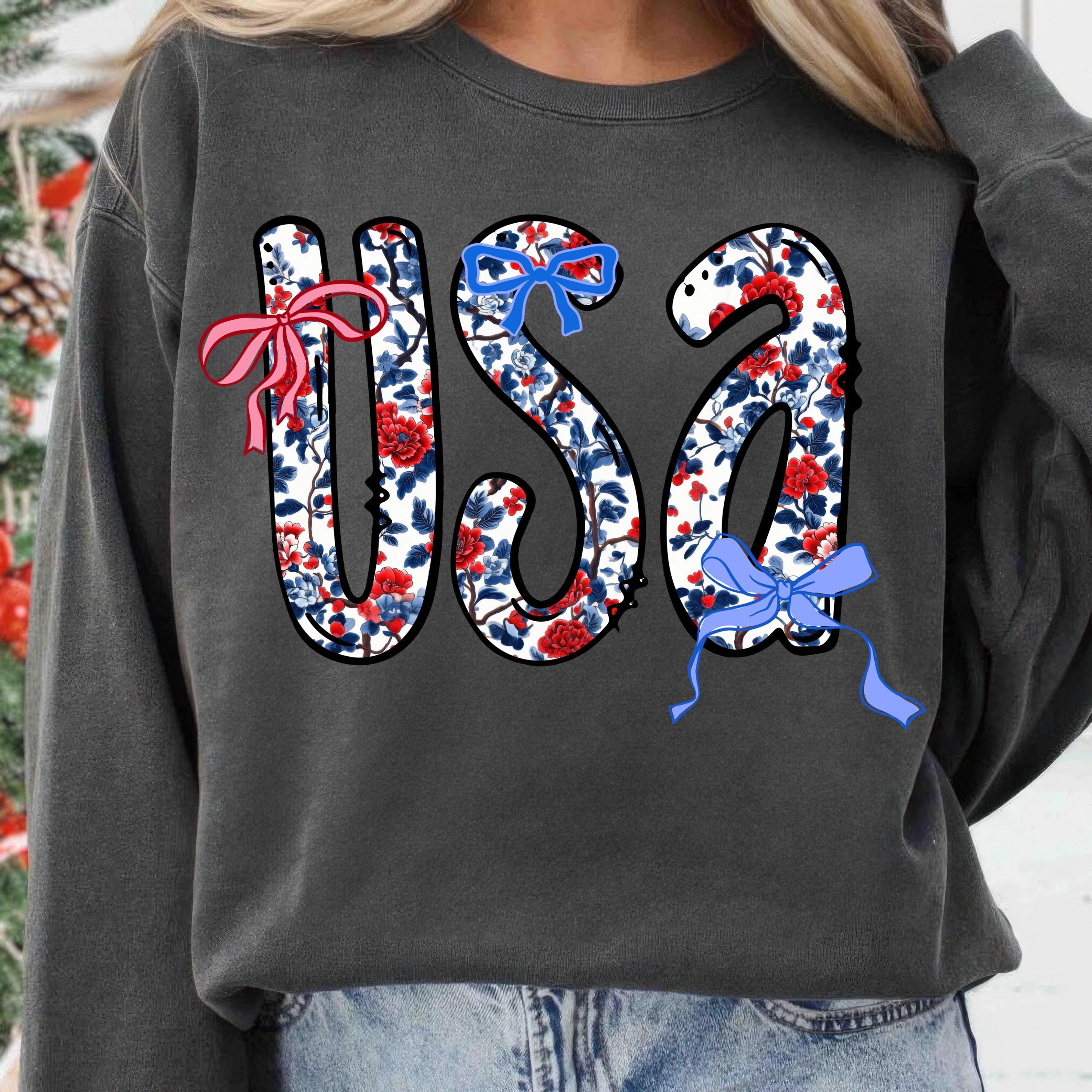 4th of July PNG Patriotic & Retro America Clipart, Memorial Day and Girly USA 1776 Preppy Coquette Designs, USA png