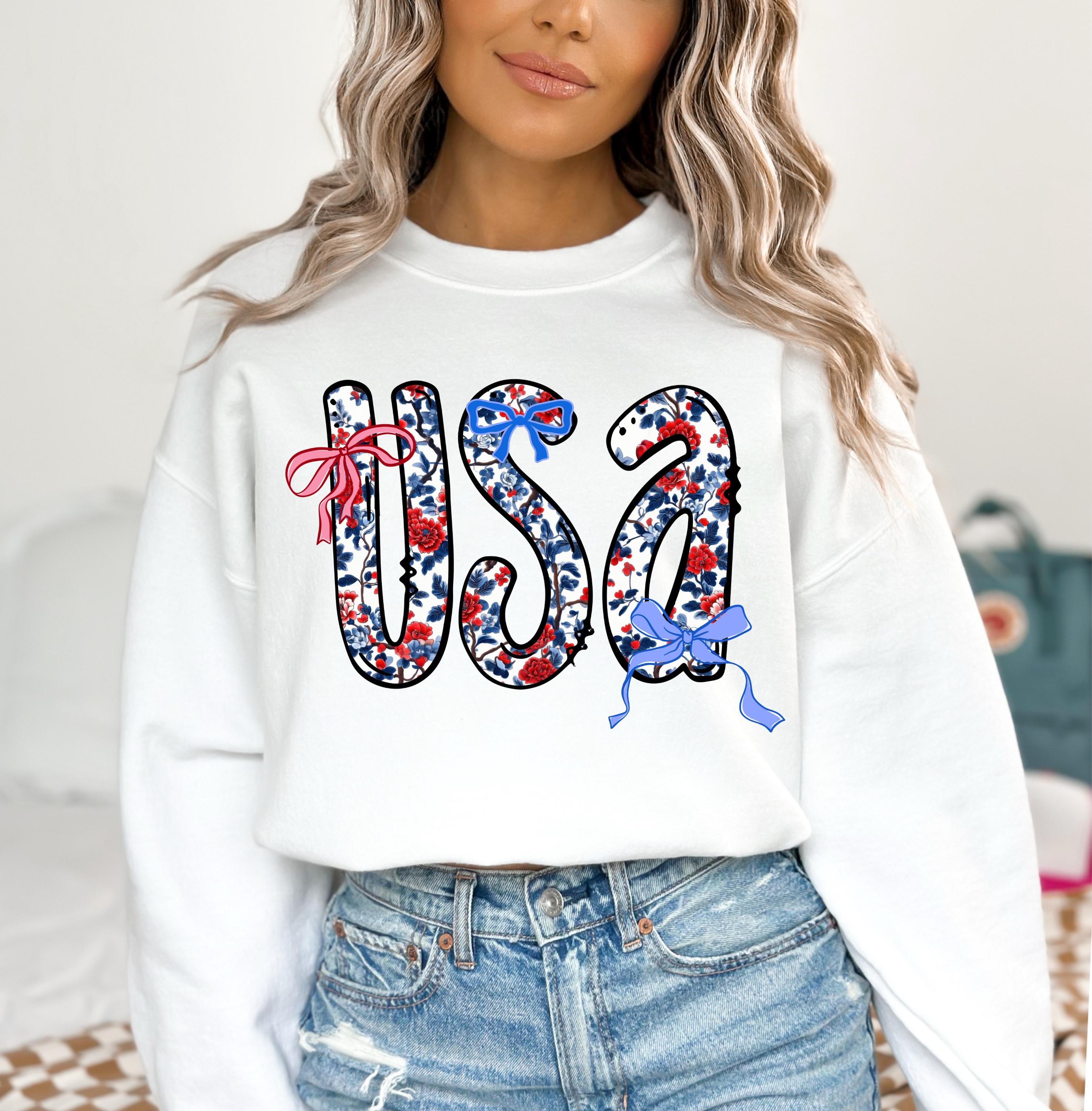 4th of July PNG Patriotic & Retro America Clipart, Memorial Day and Girly USA 1776 Preppy Coquette Designs, USA png